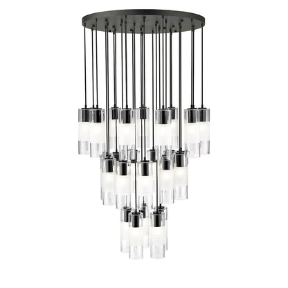 27 Light Chandelier, Matte Black