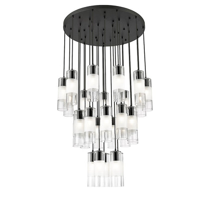 27 Light Chandelier, Matte Black