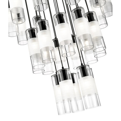 27 Light Chandelier, Matte Black