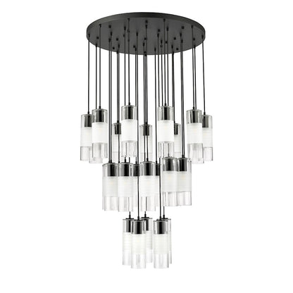 27 Light Chandelier, Matte Black