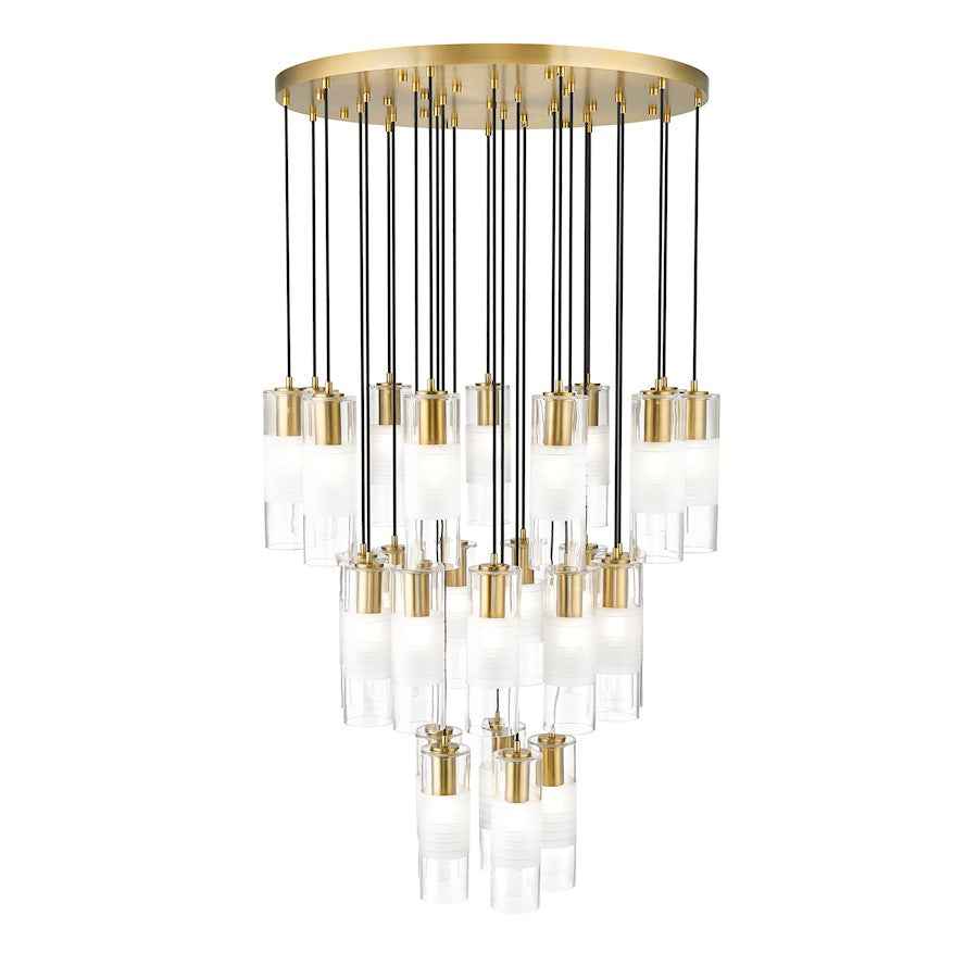 27 Light Chandelier, Modern Gold