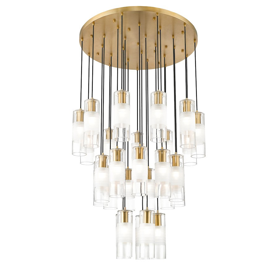 27 Light Chandelier, Modern Gold