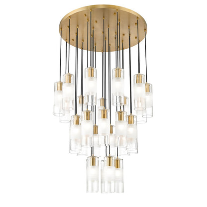 27 Light Chandelier, Modern Gold