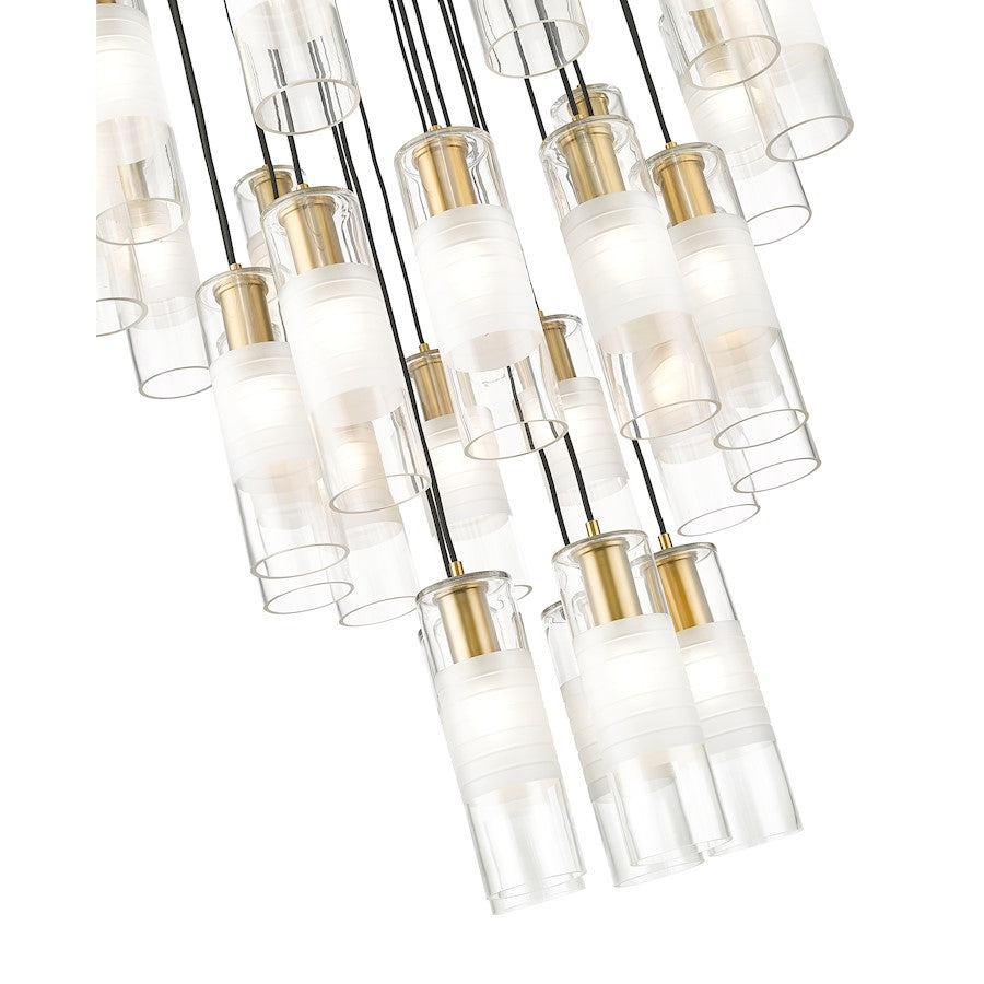 27 Light Chandelier, Modern Gold