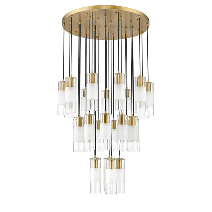 27 Light Chandelier, Modern Gold