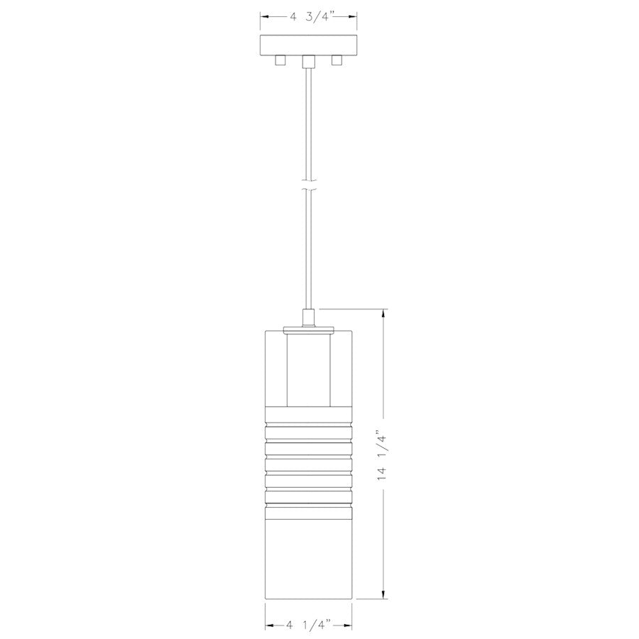 1 Light 5" Pendant, Brushed Nickel