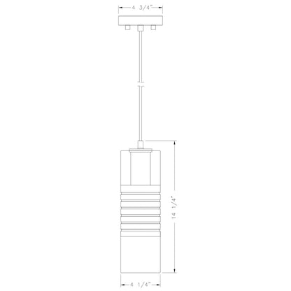 1 Light 5" Pendant, Matte Black