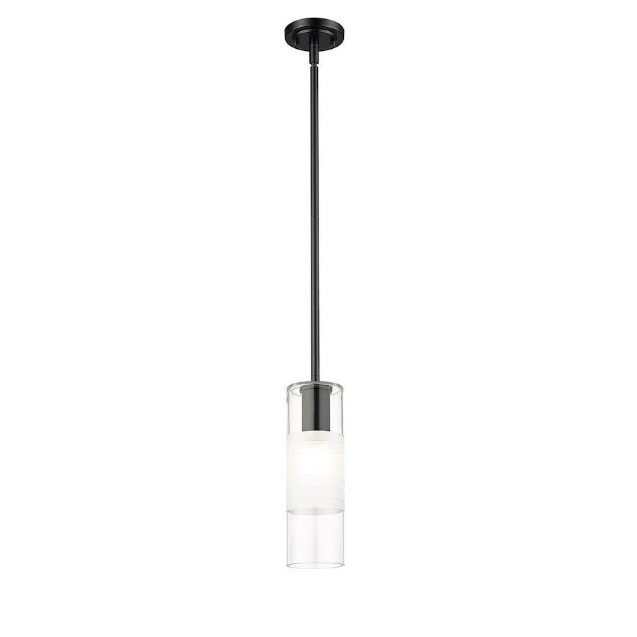 1 Light 5" Rod Pendant, Matte Black