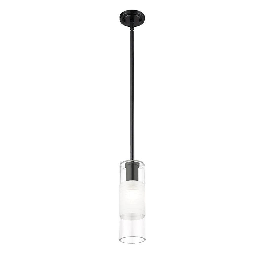 1 Light 5" Rod Pendant, Matte Black