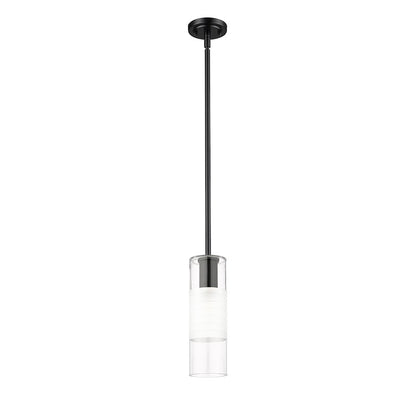 1 Light 5" Rod Pendant, Matte Black