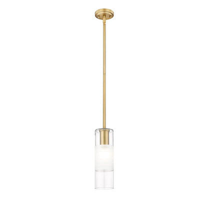 1 Light 5" Rodpendant, Modern Gold