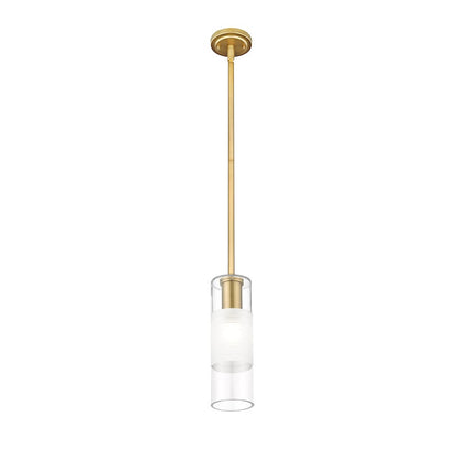 1 Light 5" Rodpendant, Modern Gold
