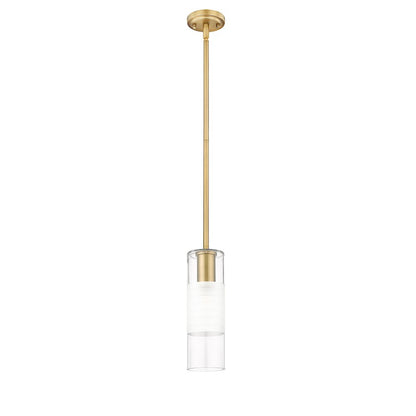 1 Light 5" Rodpendant, Modern Gold