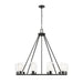 Z-Lite Titus 10 Light 46" Chandelier, Matte Black/Clear - 826-10MB