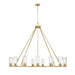 Z-Lite Titus 15 Light 62.5" Chandelier, Modern Gold/Clear - 826-15MGLD