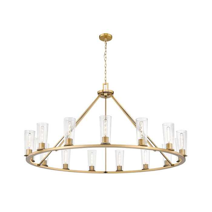 Z-Lite Titus 15 Light 62.5" Chandelier, Modern Gold/Clear