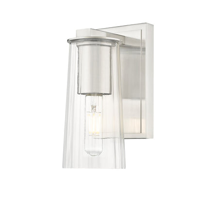 Z-Lite Titus 1 Light 4.5" Wall Sconce, Brushed Nickel/Clear - 826-1S-BN