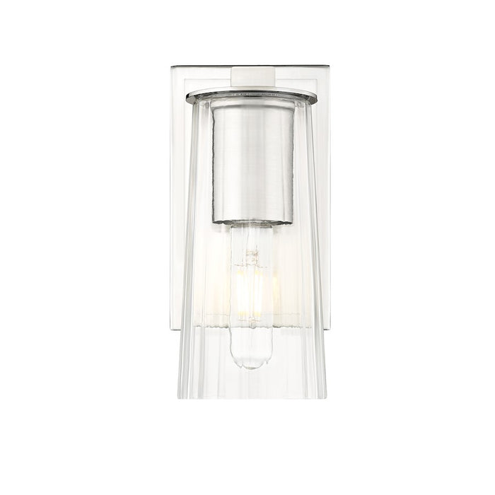 Z-Lite Titus 1 Light 4.5" Wall Sconce, Brushed Nickel/Clear