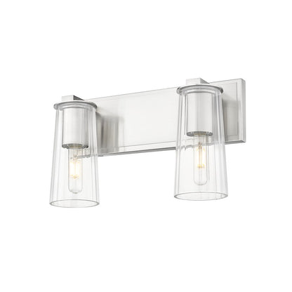 2 Light 16" Bathroom Vanity Light, Brushed Nickel