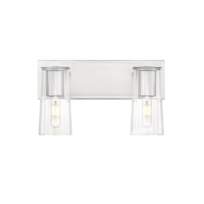 2 Light 16" Bathroom Vanity Light, Brushed Nickel