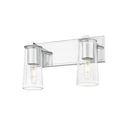 2 Light 16" Bathroom Vanity Light, Chrome