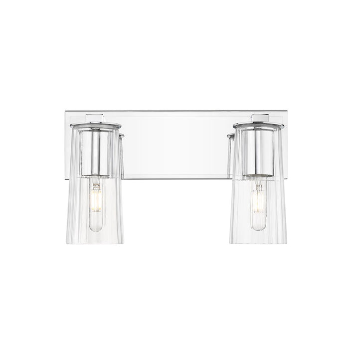 Z-Lite Titus 2 Light 16" Vanity, Chrome/Clear