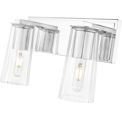 2 Light 16" Bathroom Vanity Light, Chrome