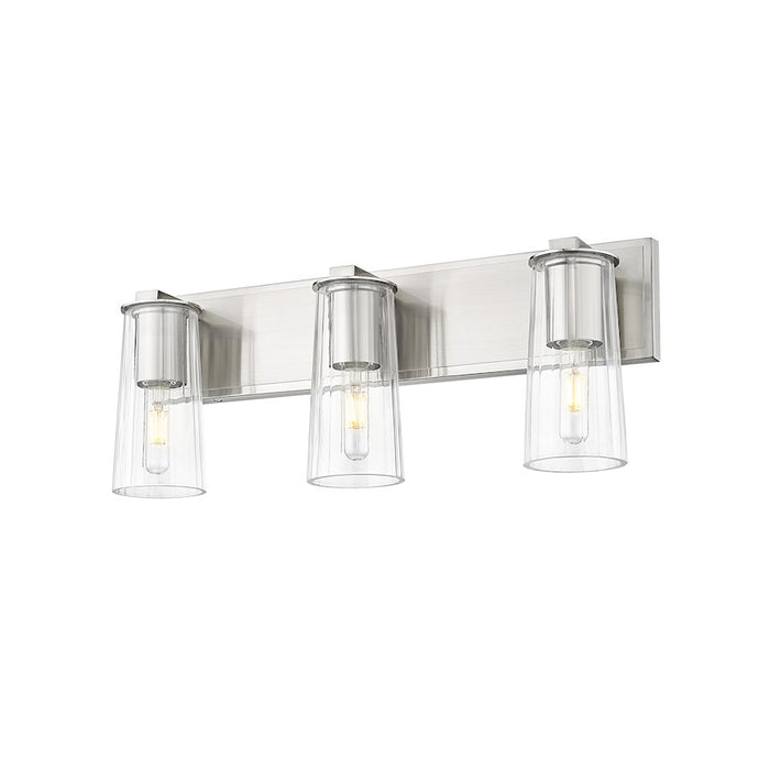 Z-Lite Titus 3 Light 24" Vanity, Brushed Nickel/Clear