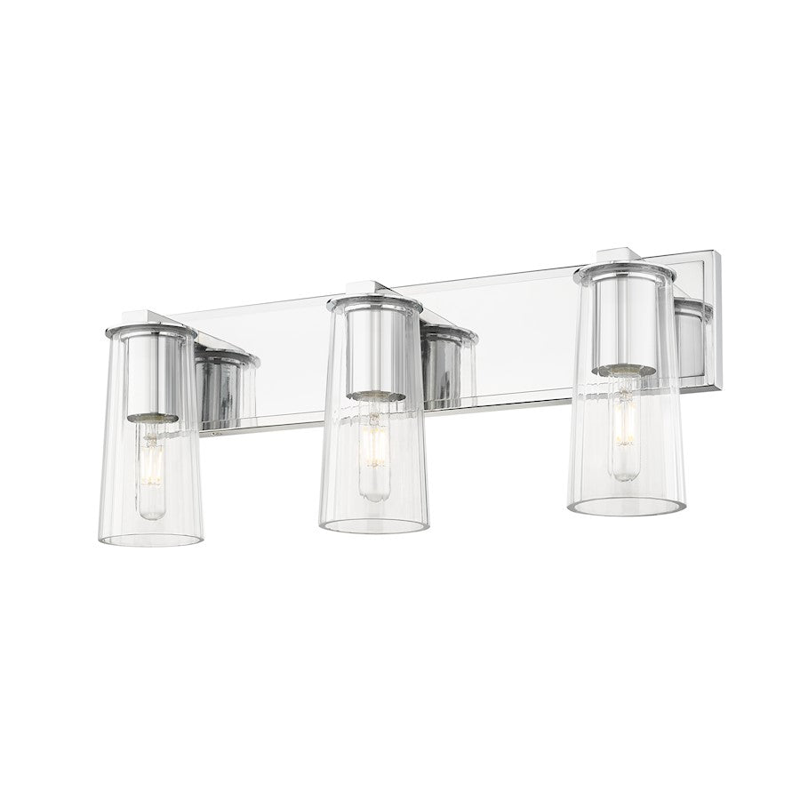 3 Light 24" Bathroom Vanity Light, Chrome