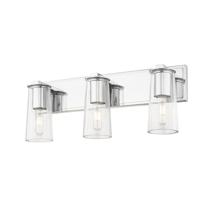 3 Light 24" Bathroom Vanity Light, Chrome