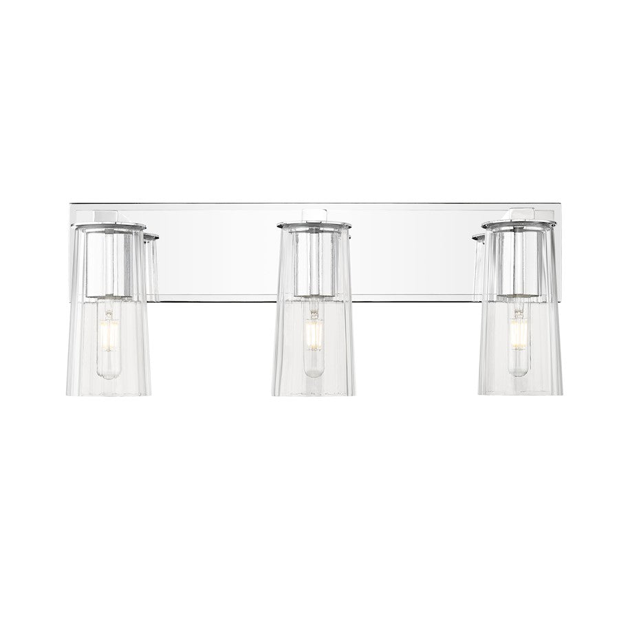 3 Light 24" Bathroom Vanity Light, Chrome