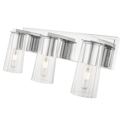 3 Light 24" Bathroom Vanity Light, Chrome