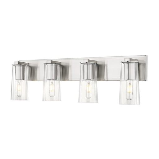 Z-Lite Titus 4 Light 32" Vanity, Brushed Nickel/Clear - 826-4V-BN