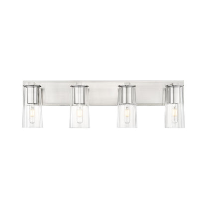 4 Light 32" Bathroom Vanity Light, Brushed Nickel