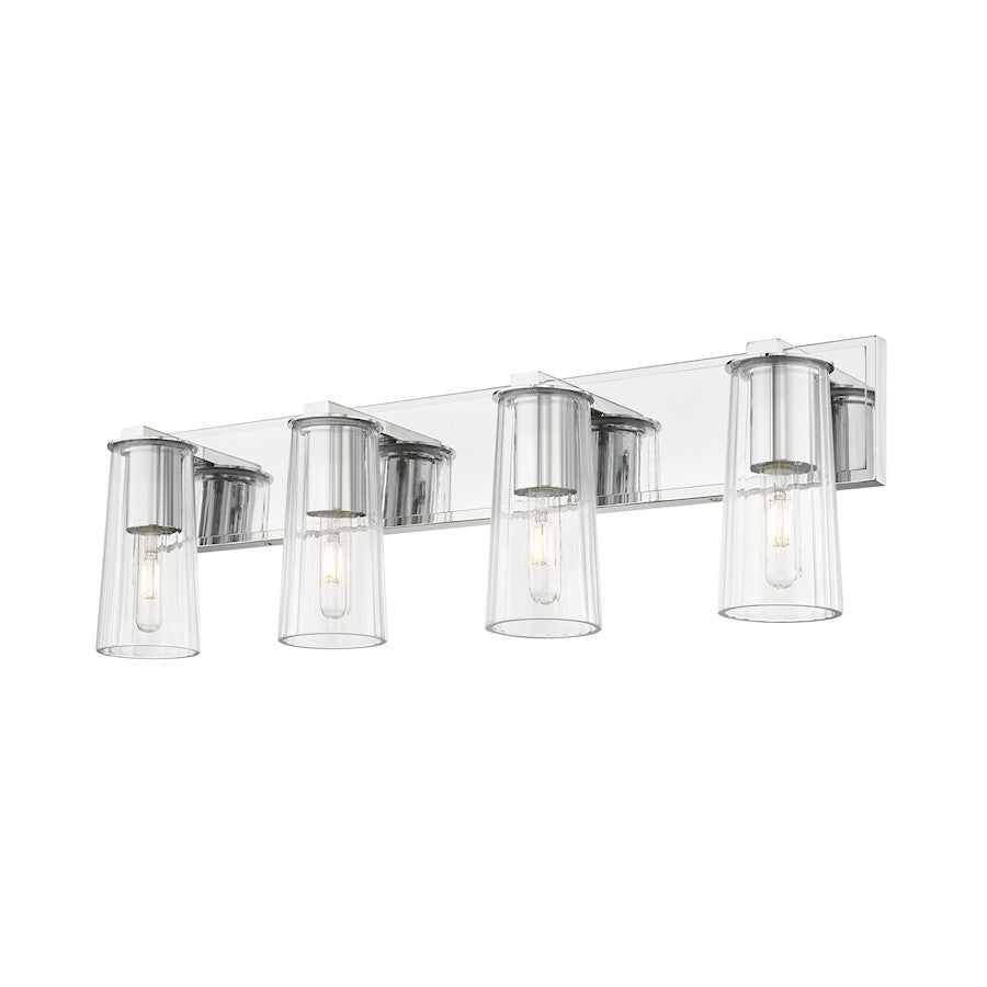 4 Light 32" Bathroom Vanity Light, Chrome