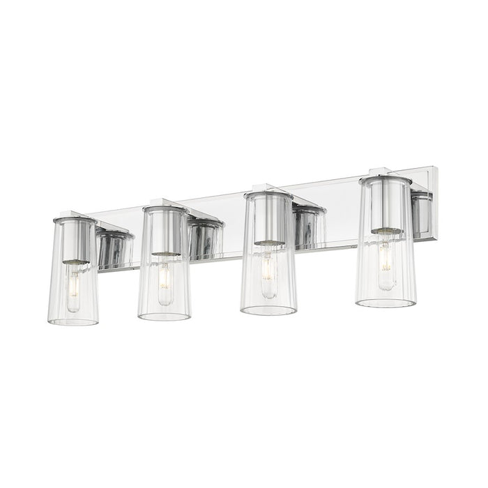 Z-Lite Titus 4 Light 32" Vanity, Chrome/Clear