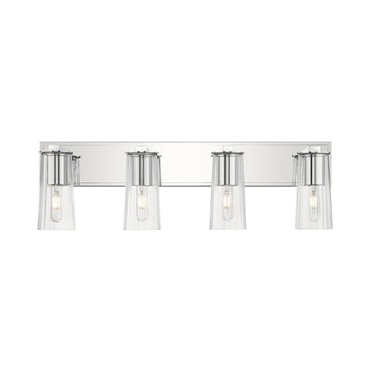 4 Light 32" Bathroom Vanity Light, Chrome