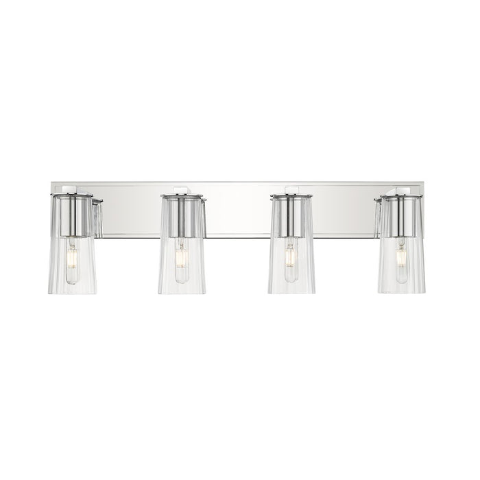 Z-Lite Titus 4 Light 32" Vanity, Chrome/Clear