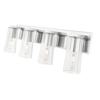 4 Light 32" Bathroom Vanity Light, Chrome