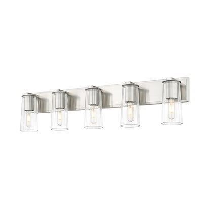 5 Light 40" Bathroom Vanity Light, Brushed Nickel