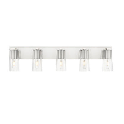 5 Light 40" Bathroom Vanity Light, Brushed Nickel