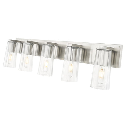 5 Light 40" Bathroom Vanity Light, Brushed Nickel