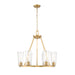 Z-Lite Titus 6 Light 26" Chandelier, Modern Gold/Clear - 826-6MGLD