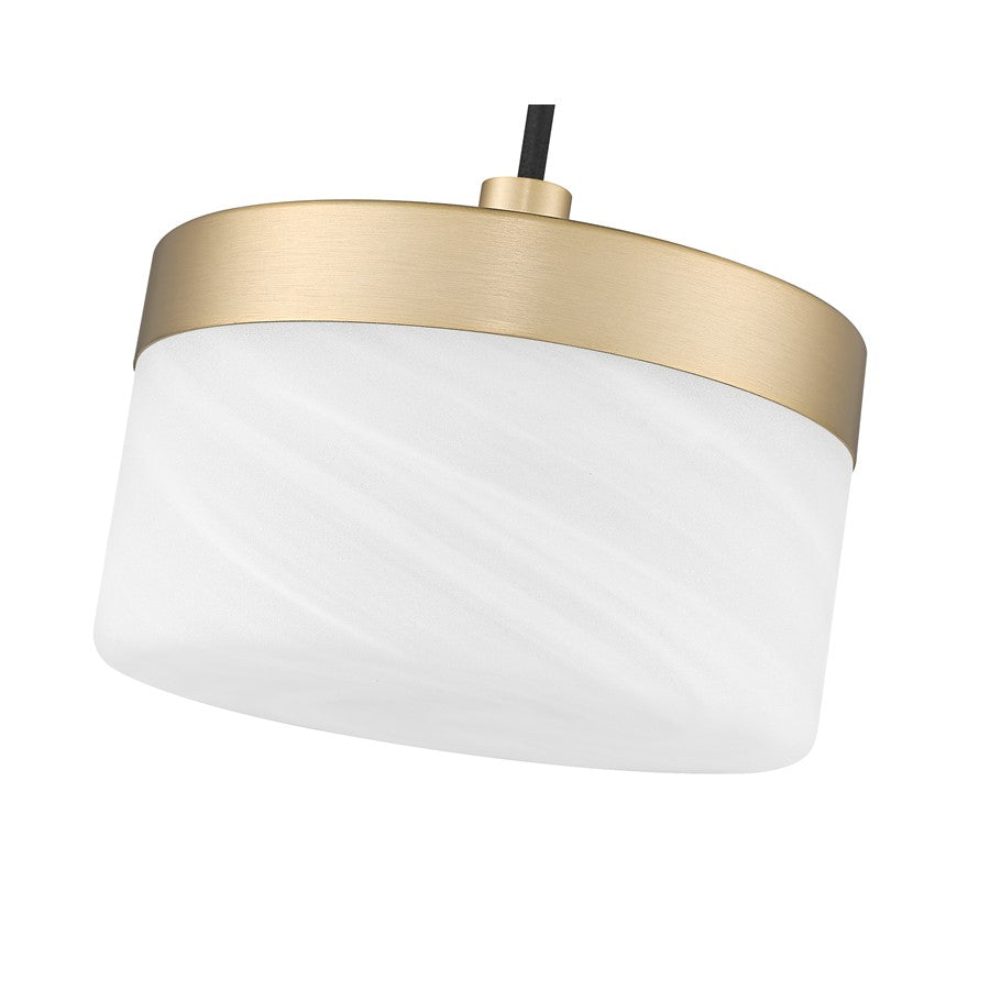 Z-Lite Renaud 1 Light Wall Sconce, Modern Gold/Feathered White