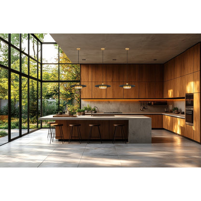 Z-Lite Ludo 1Lt 20" Pendant, Black/Gold/Frosted