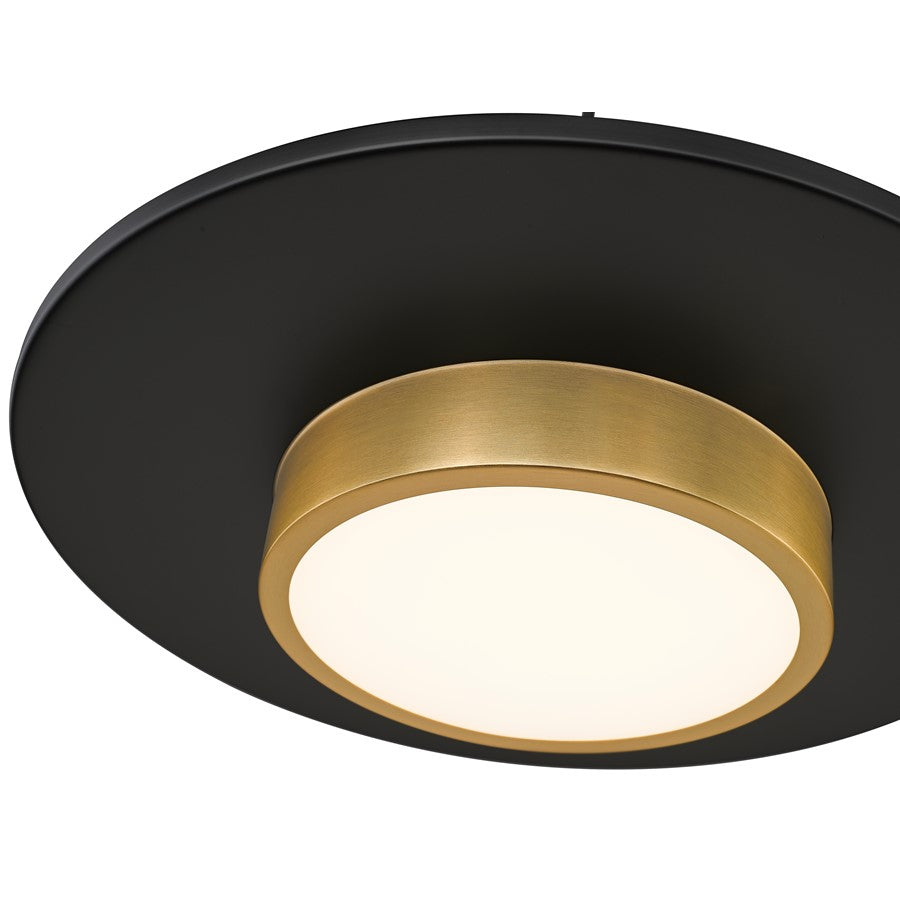 Z-Lite Ludo 1Lt 20" Pendant, Black/Gold/Frosted