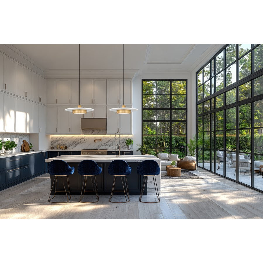 Z-Lite Ludo 1Lt 20" Pendant, White/Gold/Frosted