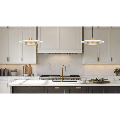 Z-Lite Ludo 1Lt 20" Pendant, White/Gold/Frosted