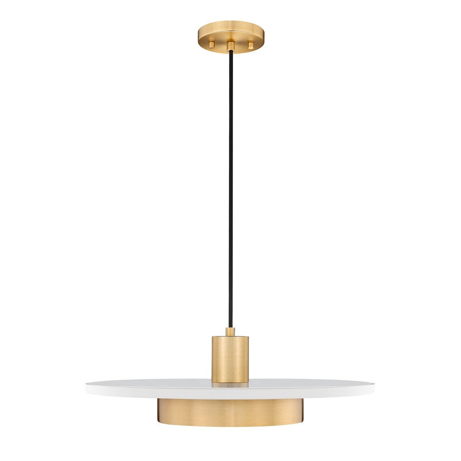 Z-Lite Ludo 1Lt 20" Pendant, White/Gold/Frosted