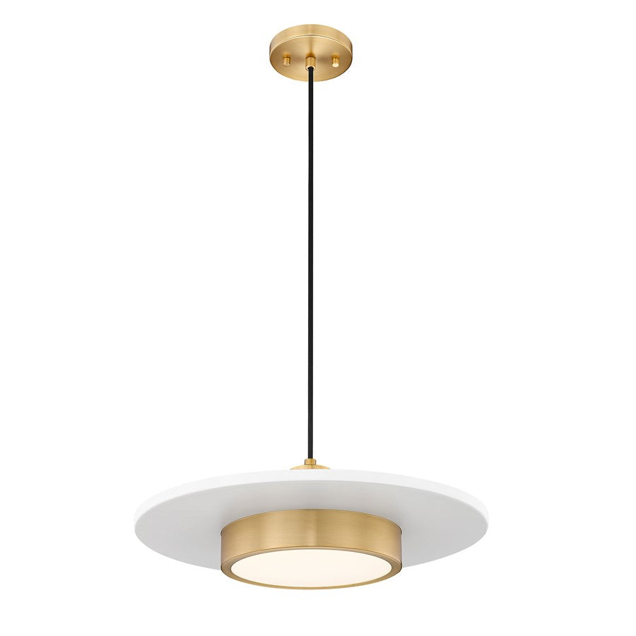 Z-Lite Ludo 1Lt 20" Pendant, White/Gold/Frosted